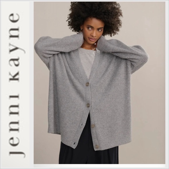Jenni Kayne Sweaters - Jenni kayne cashmere oversized cocoon cardigan 100% cashmere gray S